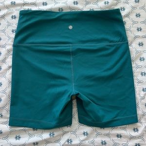 YOGALICIOUS TEAL WORKOUT SHORTS